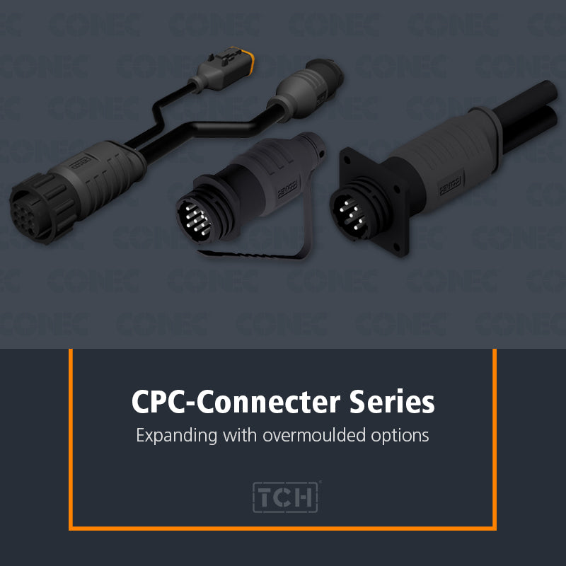 La série de connecteurs CPC de CONEC s'enrichit d'options surmoulées