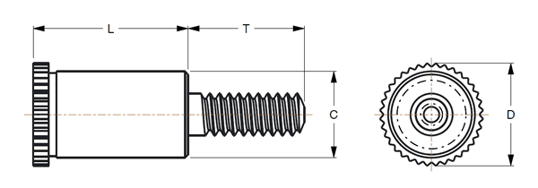 Self-Clinching Standoff, Male, Steel, Zinc, Imperial, 6-32 x 0.500, 100 Pack