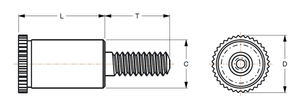 Self-Clinching Standoff, Male, Steel, Zinc, Imperial, 6-32 x 0.375, 0.281 Hole Dia., 100 Pack