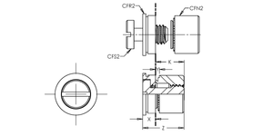 Flush Mounted Retainer Component, 300 Series Stainless Steel, Passivated, Metric, M4x0.7 x 1, 100 Pack