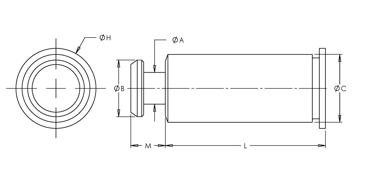 Self-Clinching Standoff, Slide Top, 300 Series Stainless Steel, Passivated, Metric, 61.5 x 18, 100 Pack