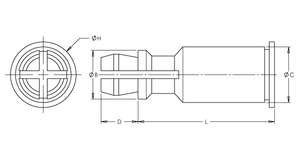 Self-Clinching Standoff, Spring Top, 400 Series Stainless Steel, Passivated, 4MM x 14, 100 Pack