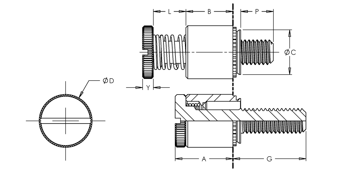 Self-Clinching Panel Fastener, 300 Series Stainless Steel, Passivated, 4-40 x 0.250, 100 Pack