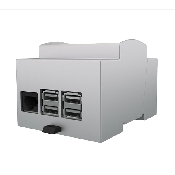 Italtronic Raspberry Pi B+ Modulbox DIN Rail 4M XTS Plastic Enclosure Case Kit, Transparent - 25.0410000.RMB (Raspberry PI not Included.)
