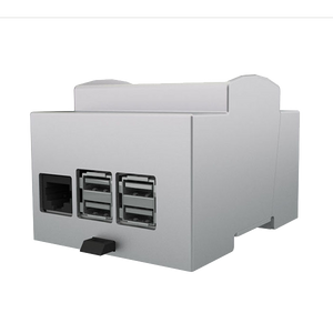 Italtronic Raspberry Pi B+ Modulbox DIN Rail 4M XTS Plastic Enclosure Case Kit, Transparent - 25.0410000.RMB (Raspberry PI not Included.)