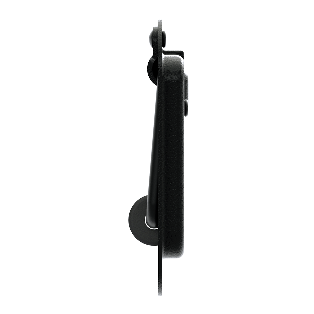 Front view of TCH&#39;s black medium steel recessed handle