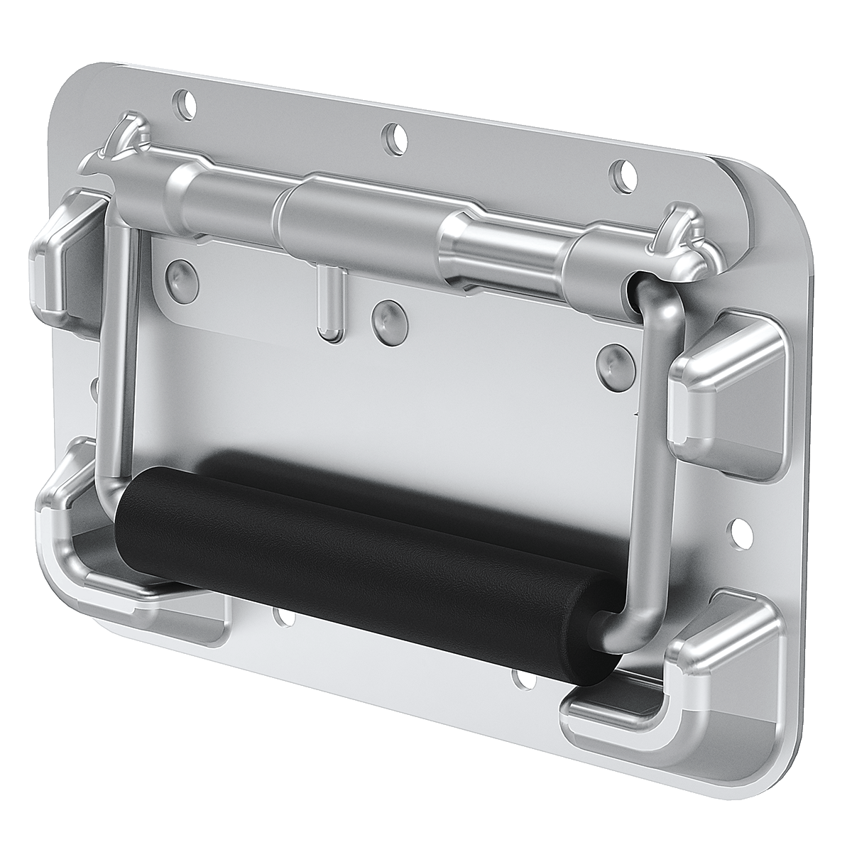 Surface mount protected handle with zinc plated finish