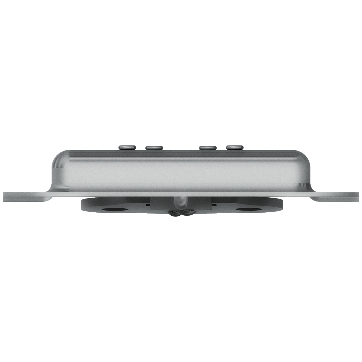 top view of recessed padlockable latch