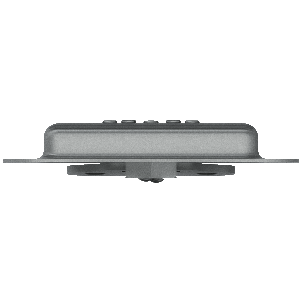 Top view of twist catch showing bright zinc finish and centered blade mechanism