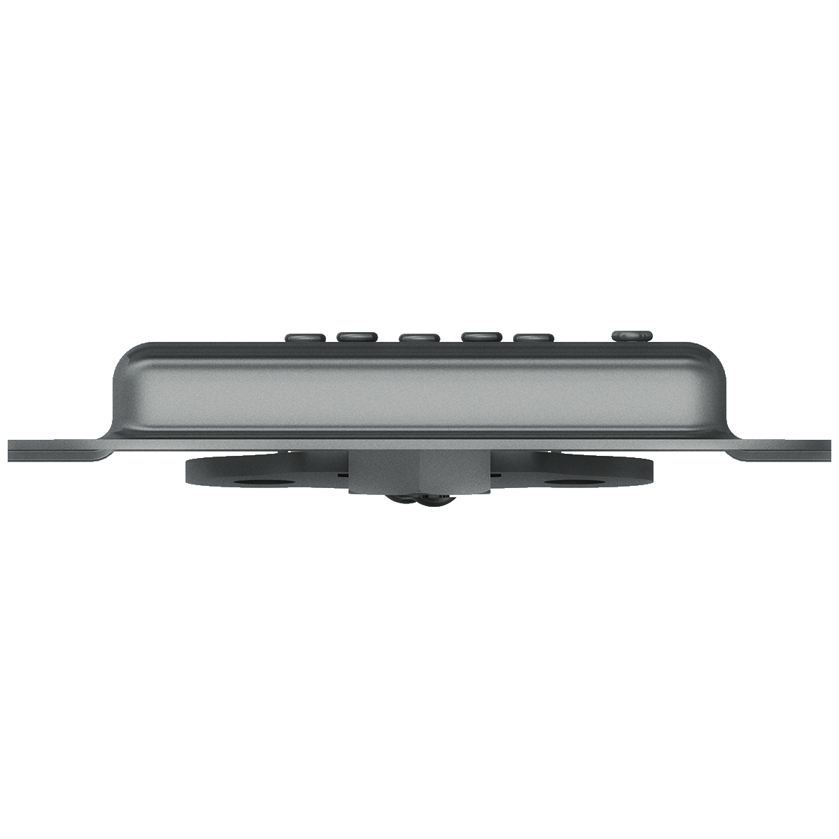 top view of low mount recessed twist catch