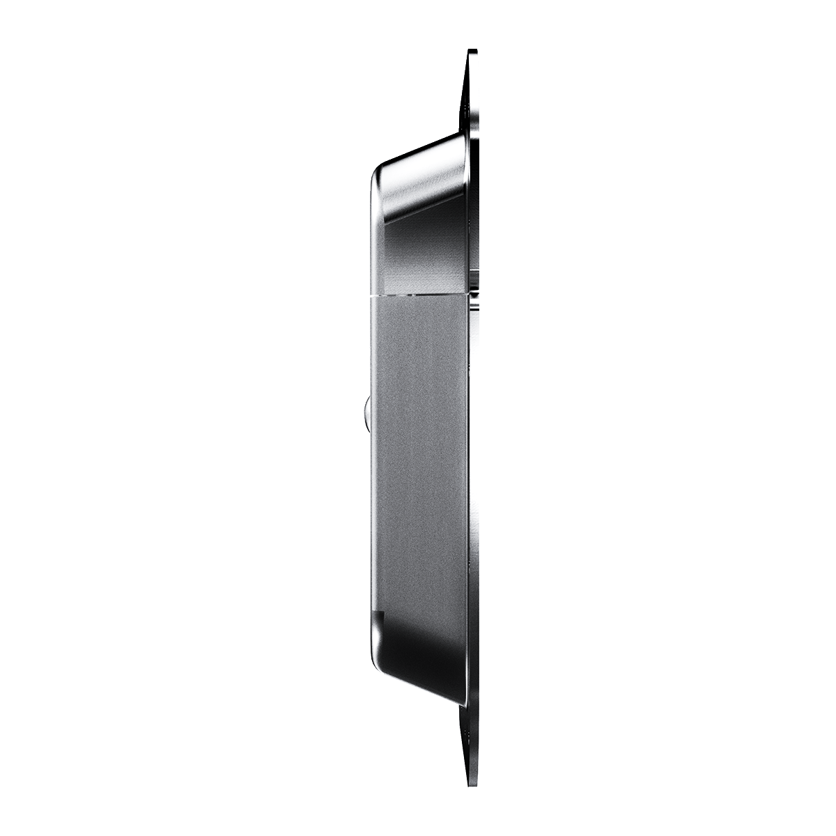 Stainless steel protected surface mount latch, side view