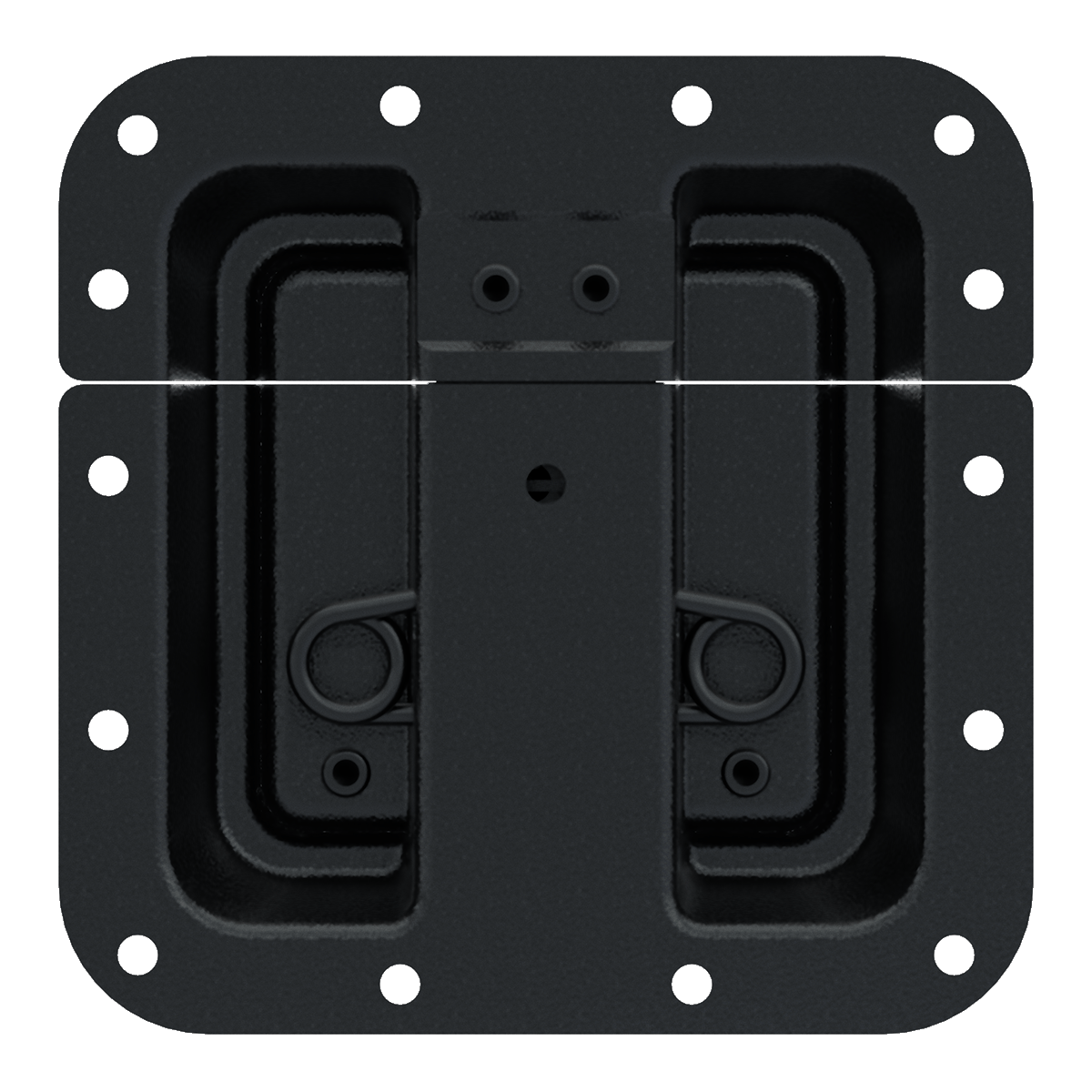 Pad lockable Protective Surface Mount Latch, Black