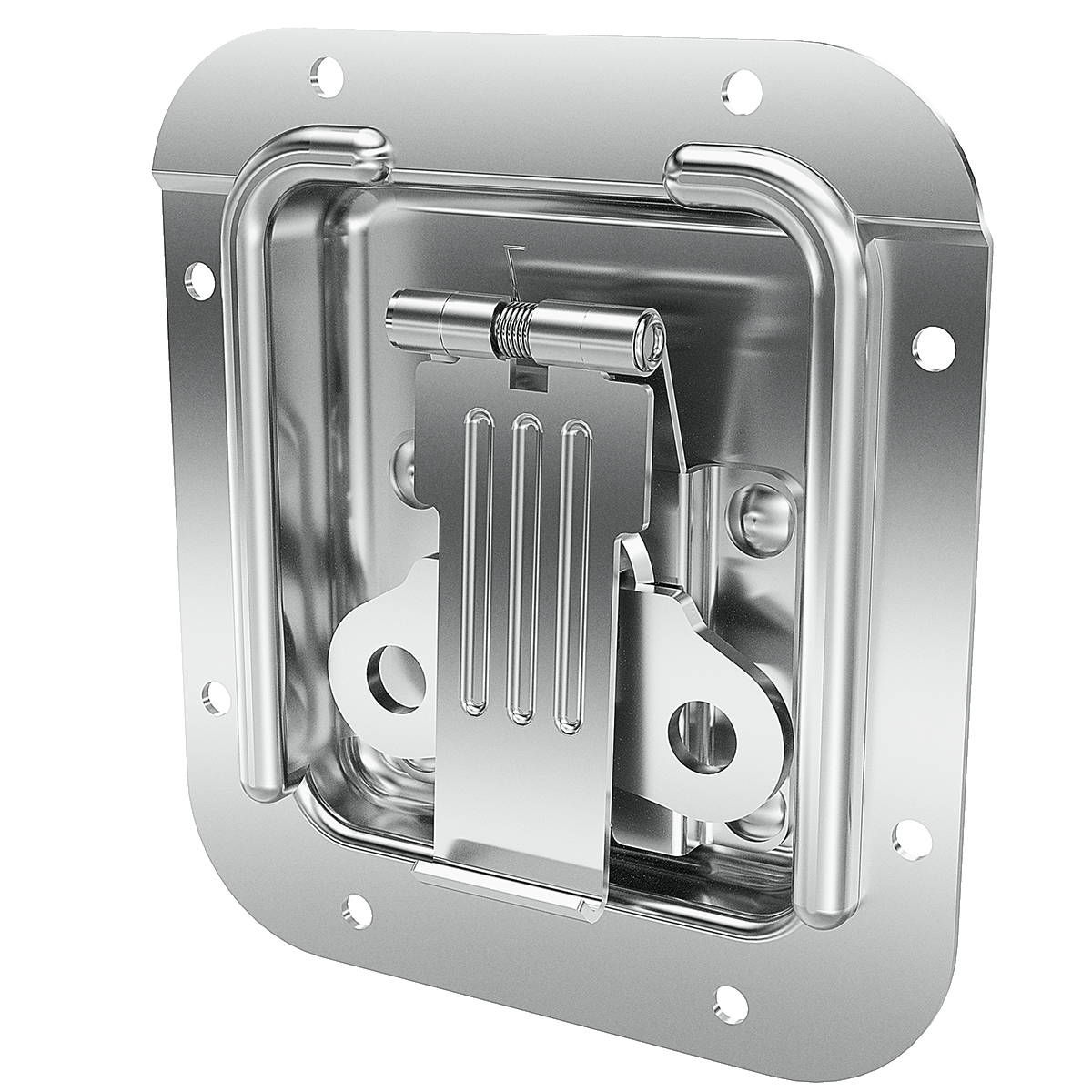 Angled view with blade in downward position