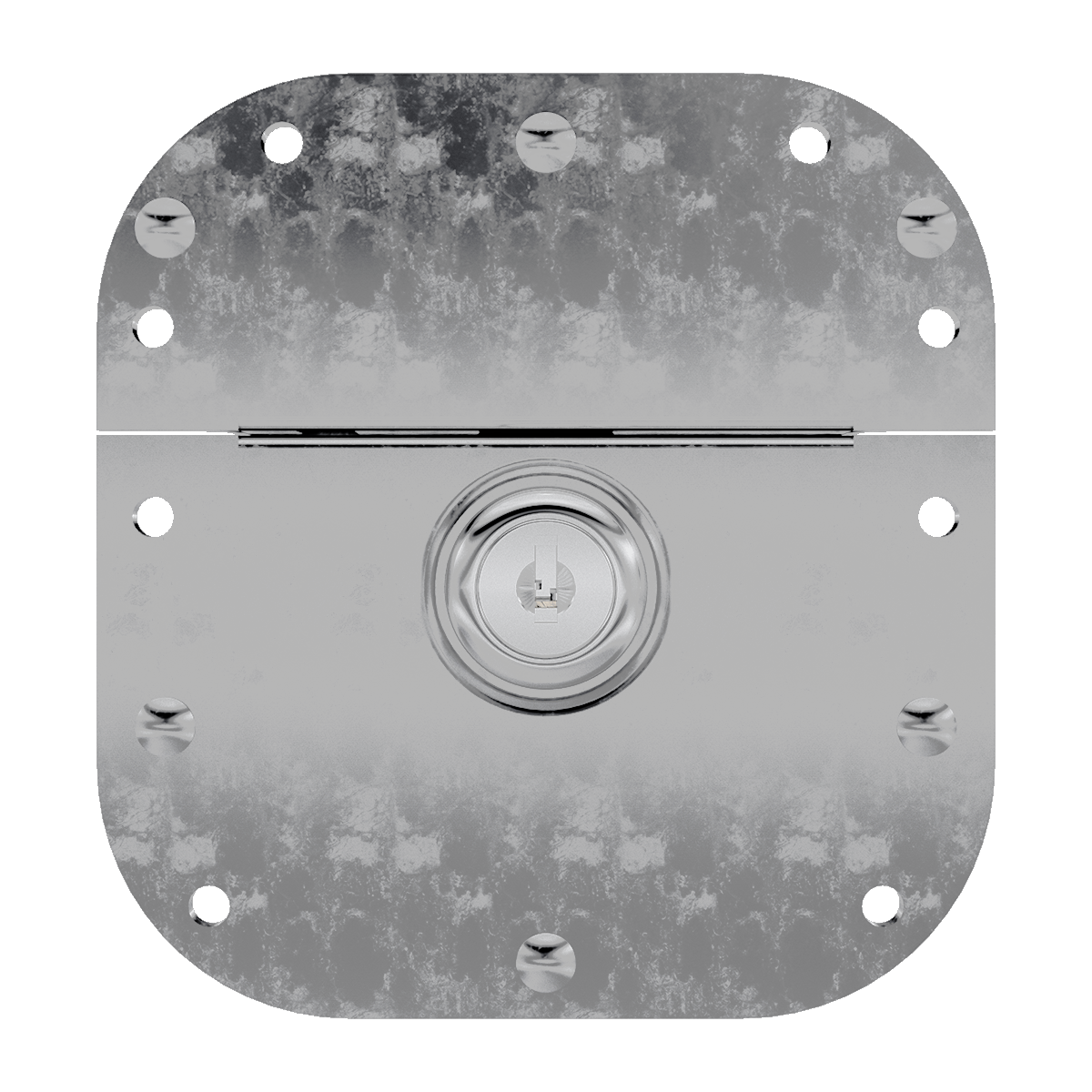 Key lockable Recessed Catch, back view
