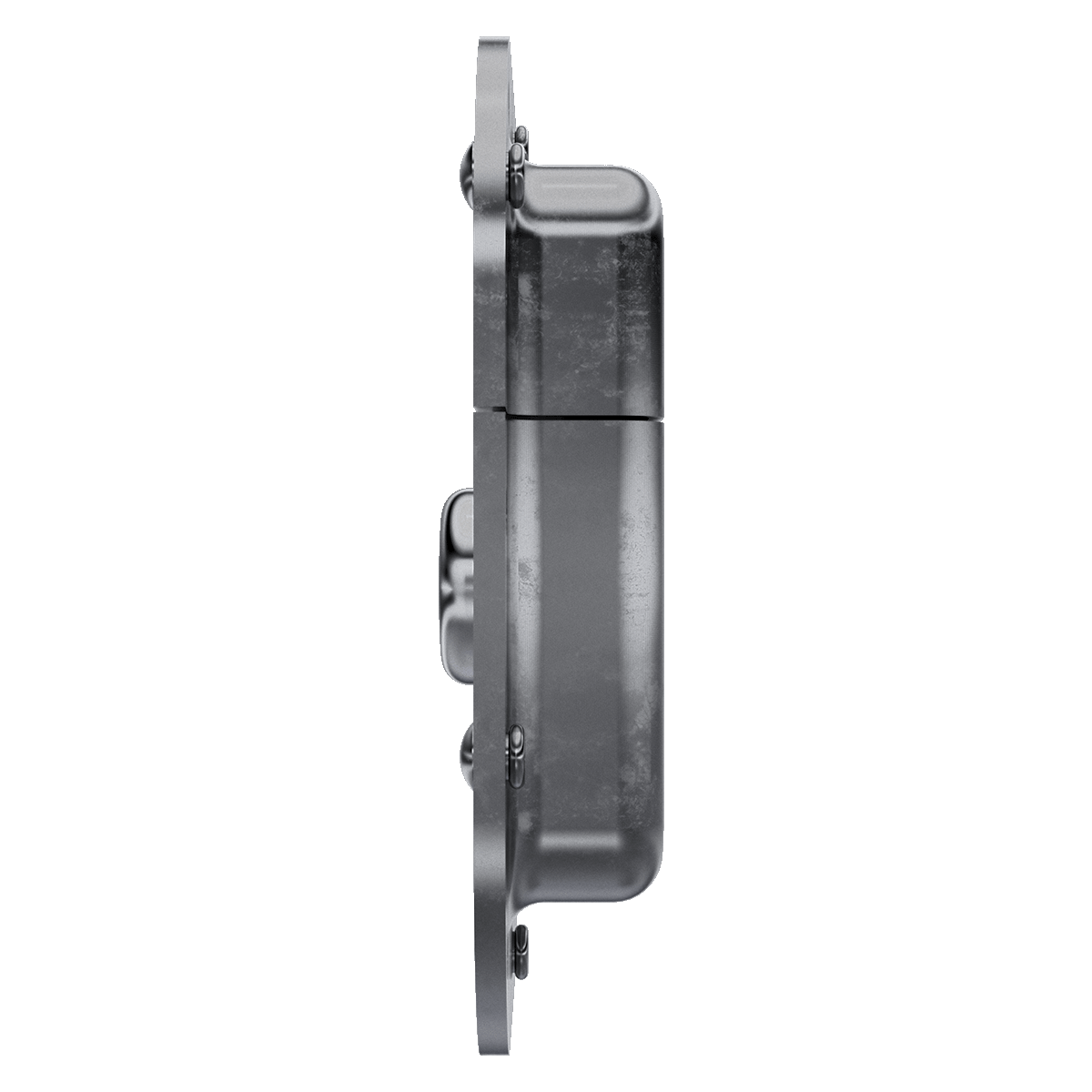 Key lockable Recessed Catch, front view with keys