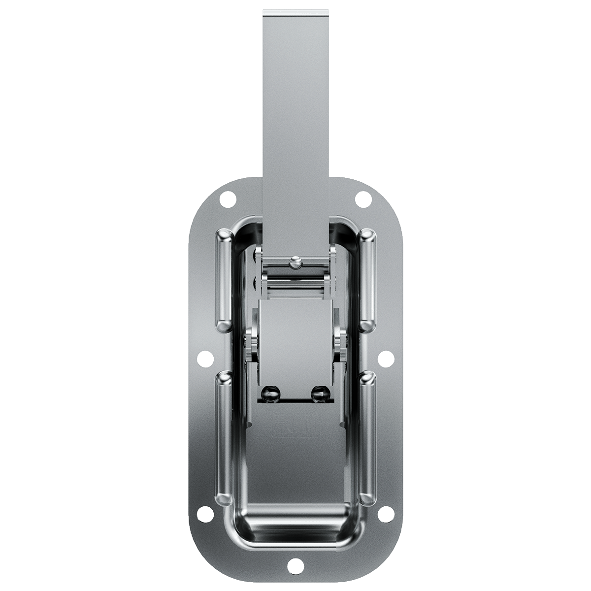 front view of recessed lever operated drawlatch