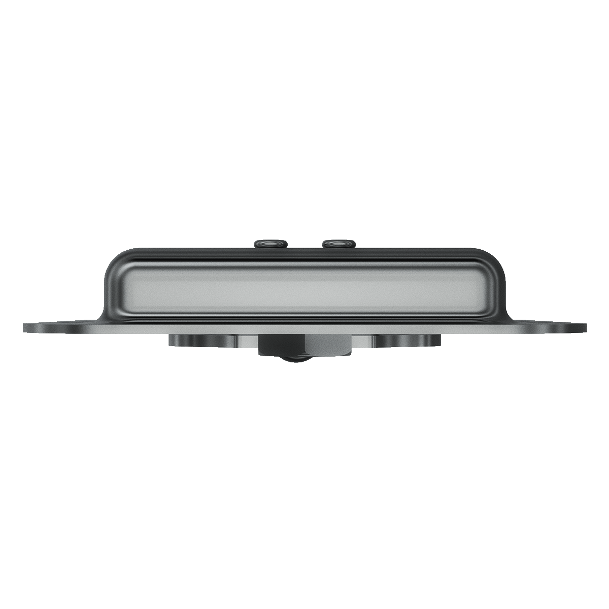 top view showing flush paddle in recessed cup