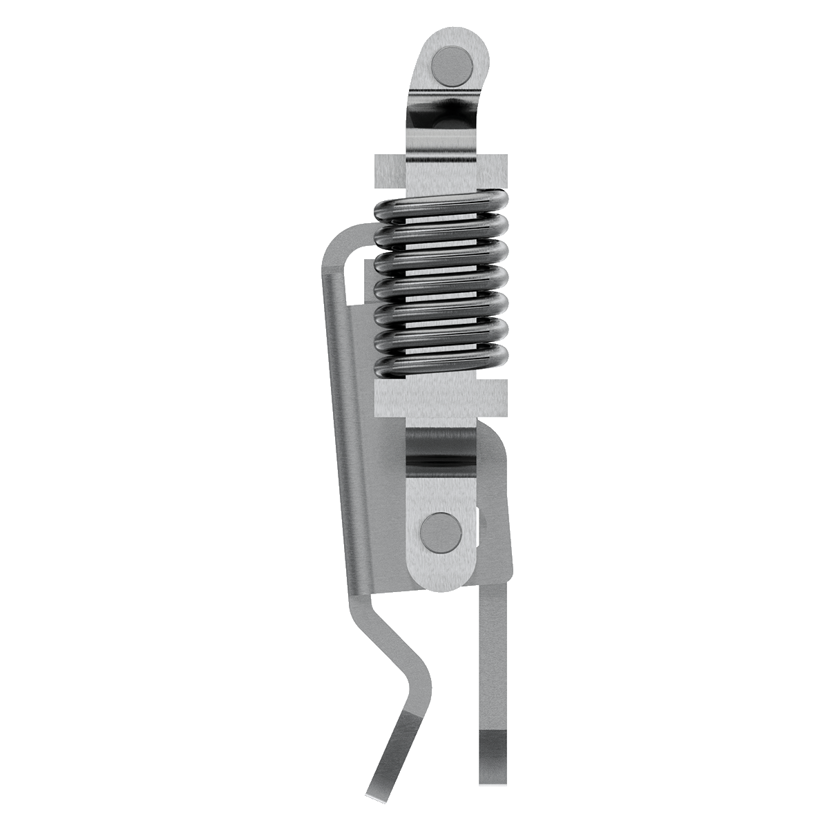 right side view of stainless steel draw latch