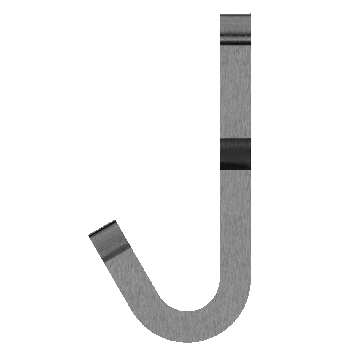 side profile of compact stainless steel strike plate