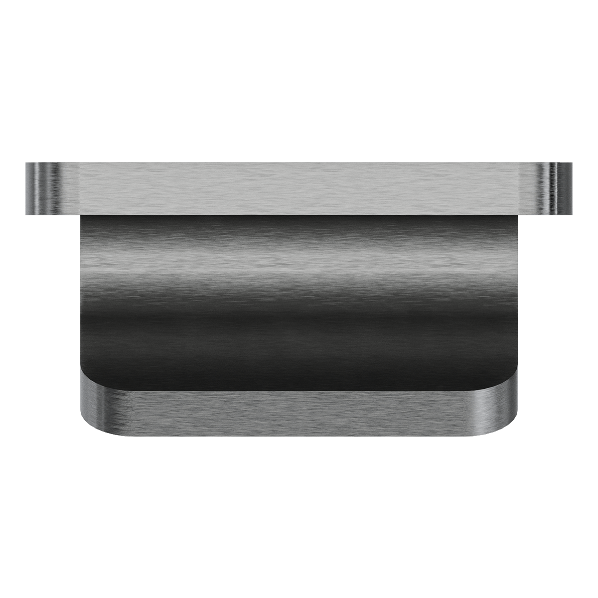 top view of stainless steel strike with flat flange