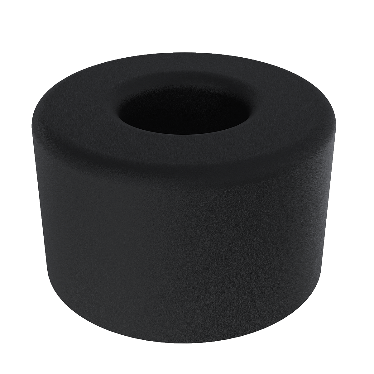 Small Round Rubber Foot, 3/4 view