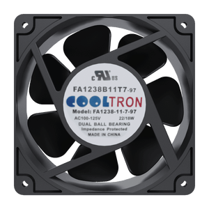 Low Noise Axial Cooling Fan, 120mm, 115VAC, 104.5CFM, 43.3dB