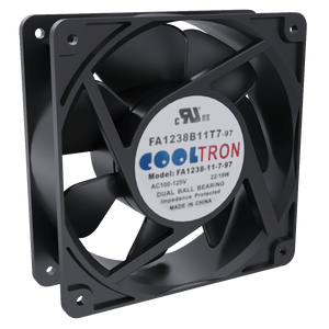 Low Noise Axial Cooling Fan, 120mm, 115VAC, 104.5CFM, 43.3dB