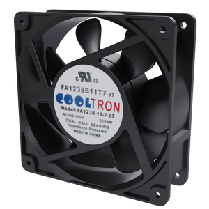 Low Noise Axial Cooling Fan, 120mm, 115VAC, 104.5CFM, 43.3dB