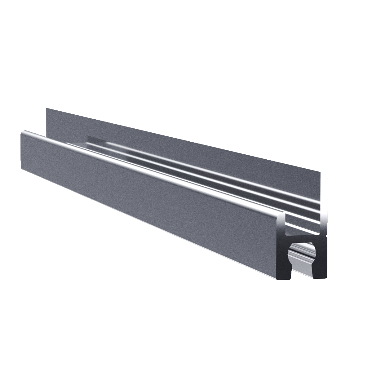 1/4&quot; Aluminum Wide Slot Extrusion for Water Resistant Seal, 10 EACH Length