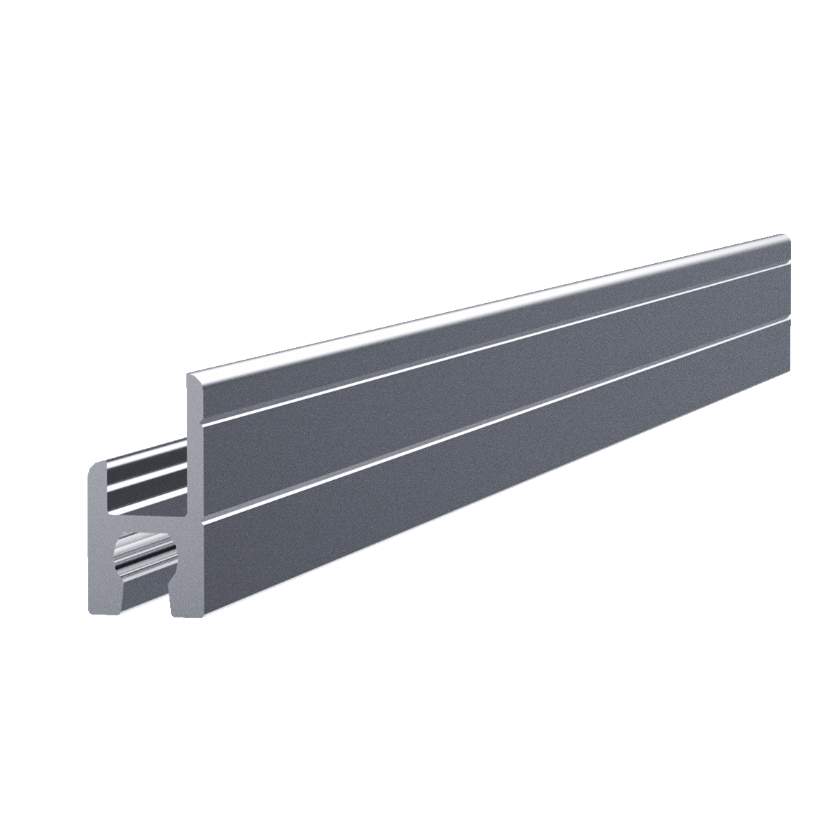 1/4&quot; Aluminum Wide Slot Extrusion for Water Resistant Seal, 10 EACH Length