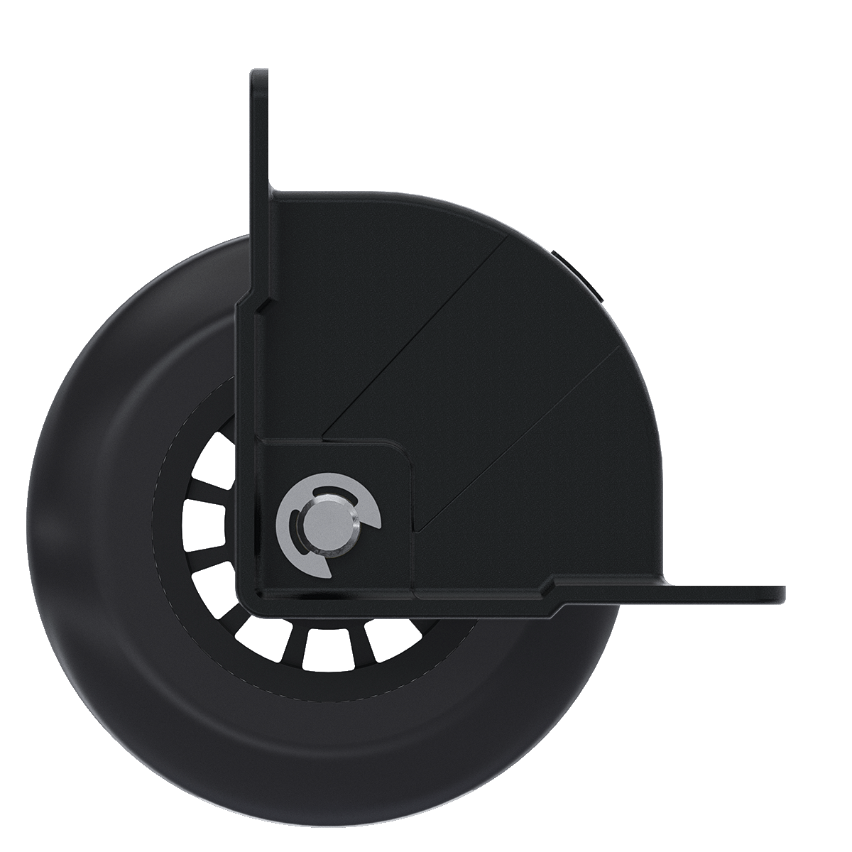 3&quot; Black Narrow  Edge Mount Caster