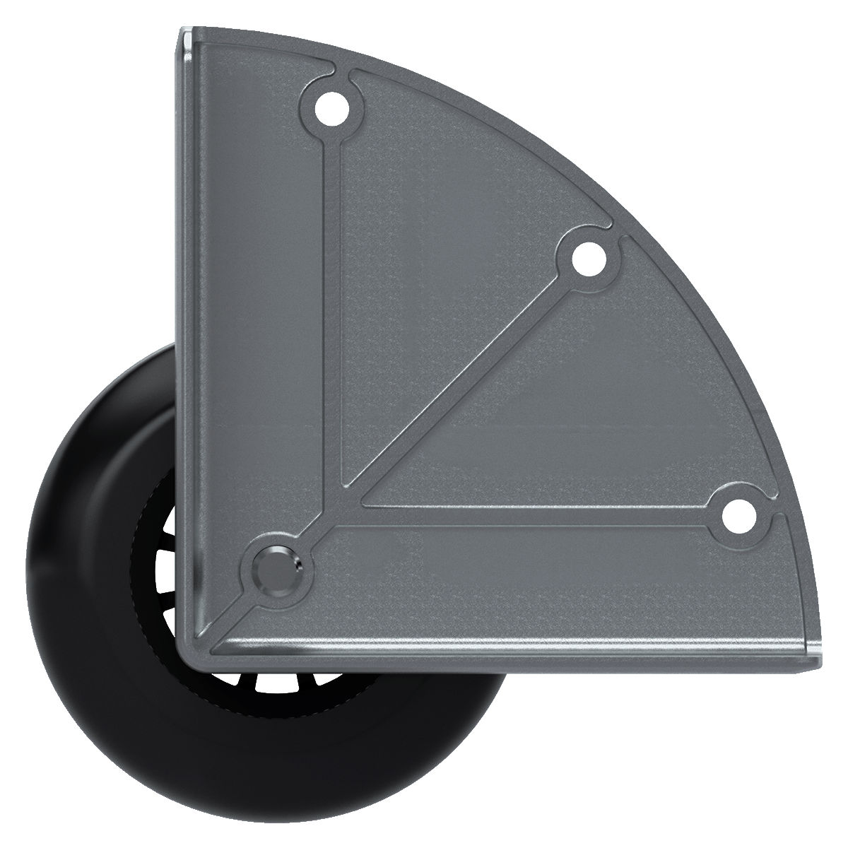 3&quot; Silver Corner Caster - External Mount