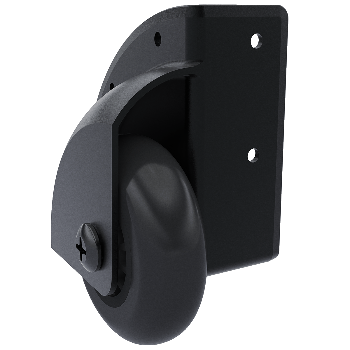 3&quot; Black Corner Caster - External Mount