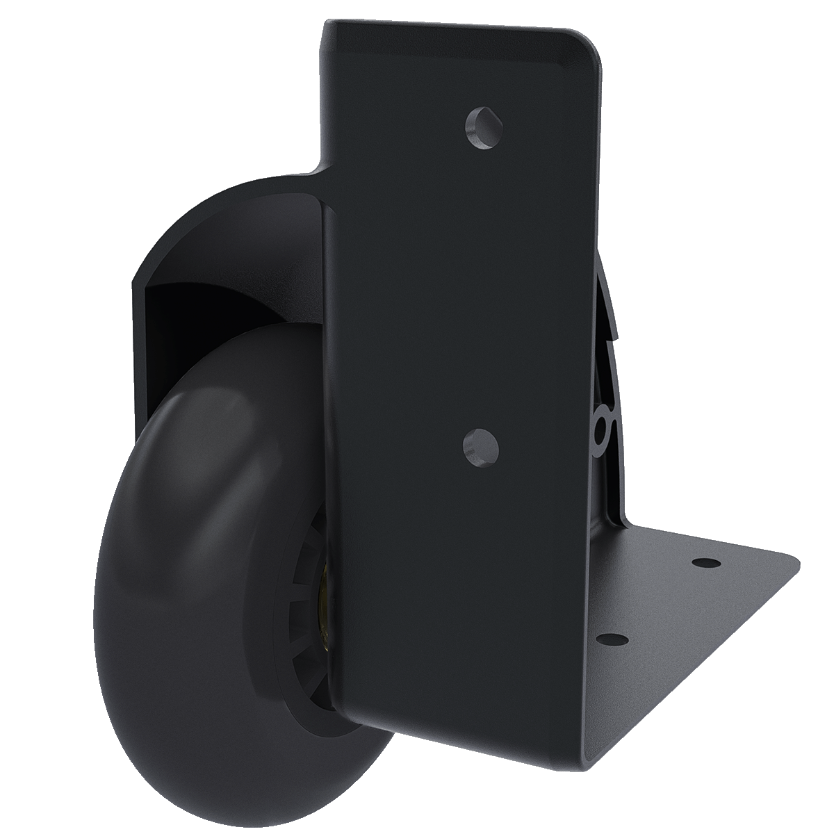 3&quot; Black Corner Caster - External Mount