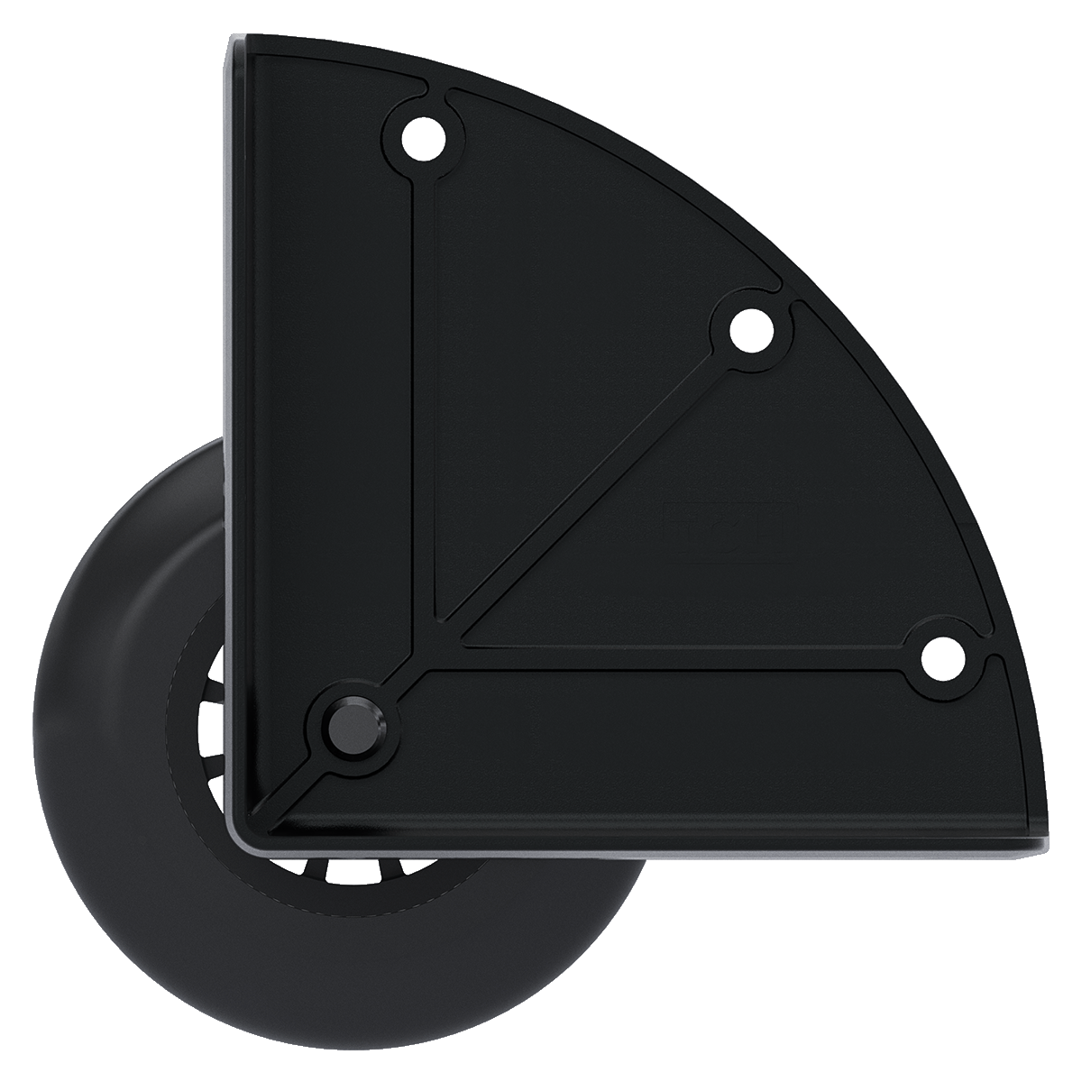 3&quot; Black Corner Caster - External Mount