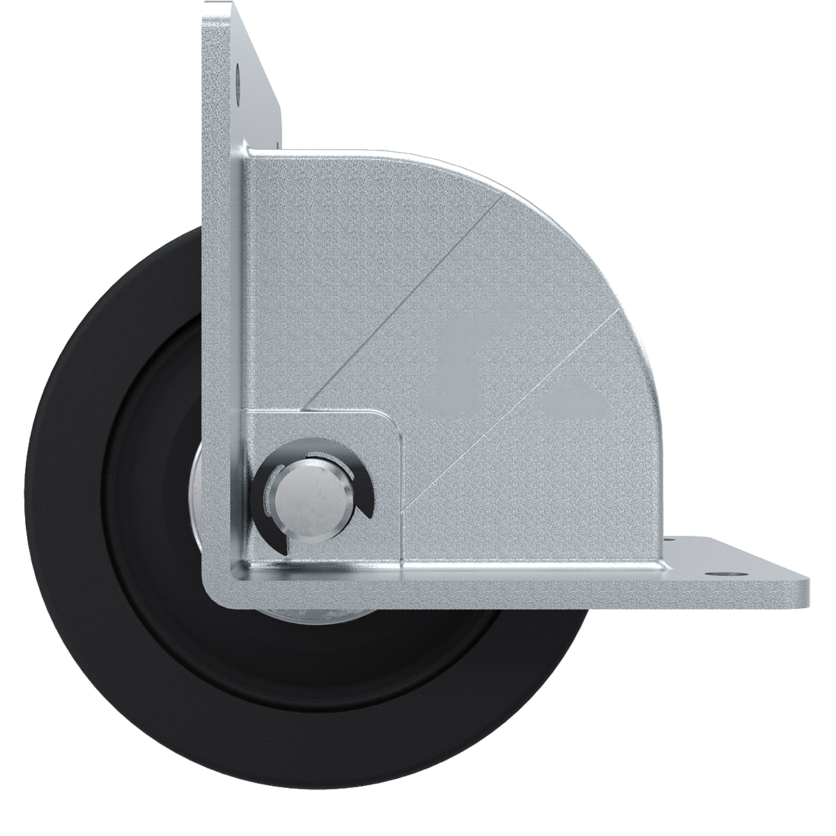 3&quot; Silver Recessed Edge Mount Caster