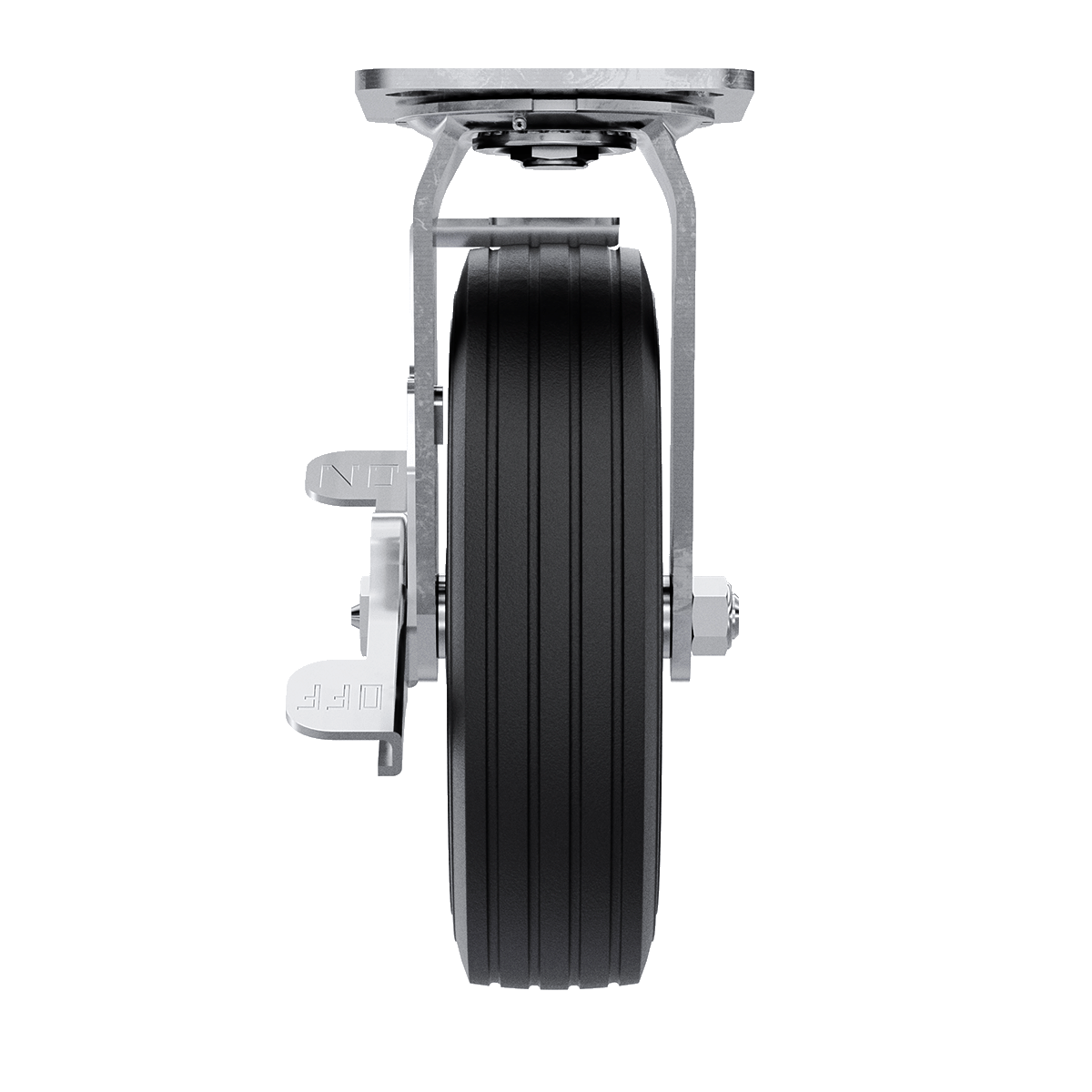 8&quot; Flat Free Field Caster with Brake Kit