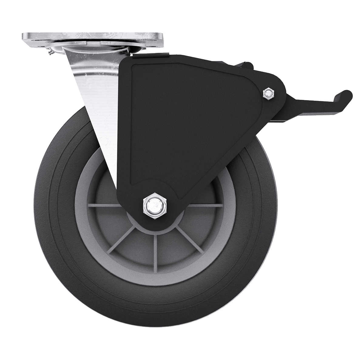 8&quot; Flat Free Field Caster with Wheel lock Kit