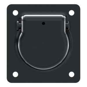 Tie Down Roping Eye with Spring Loaded Ring, Black