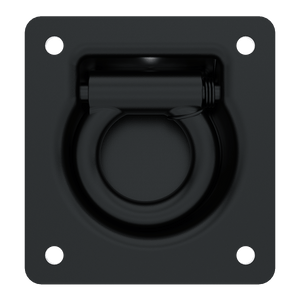 Tie Down Roping Eye with Spring Loaded Ring, Black