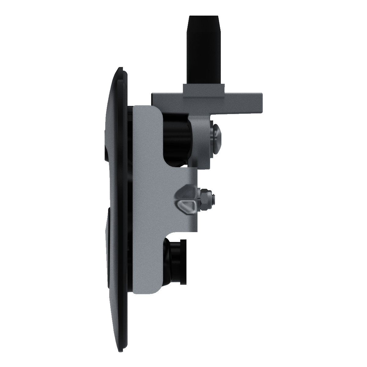 Southco Flush Mount Curved Lift-and-Turn Compression T-Handle Latch, Black