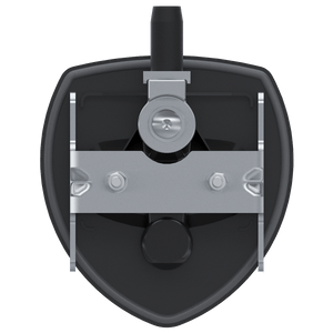 Southco Flush Mount Curved Lift-and-Turn Compression T-Handle Latch with key lock, Black