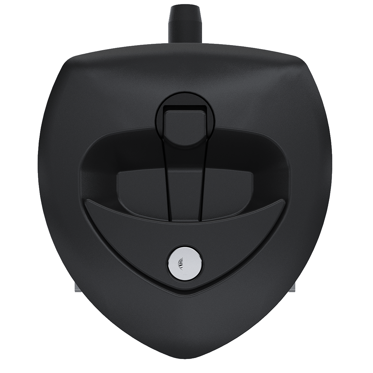 Southco Flush Mount Curved Lift-and-Turn Compression T-Handle Latch with key lock, Black