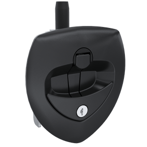 Southco Flush Mount Curved Lift-and-Turn Compression T-Handle Latch with key lock, Black