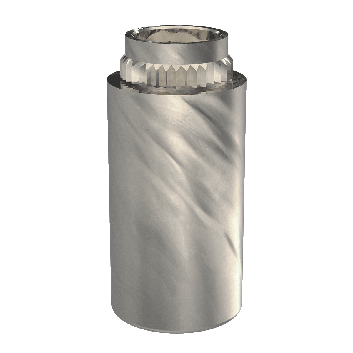 Broaching Standoff, Flare Mounted, Brass CDA-360, Electro Tin, Metric, M4x0.7 x 12, 100 Pack