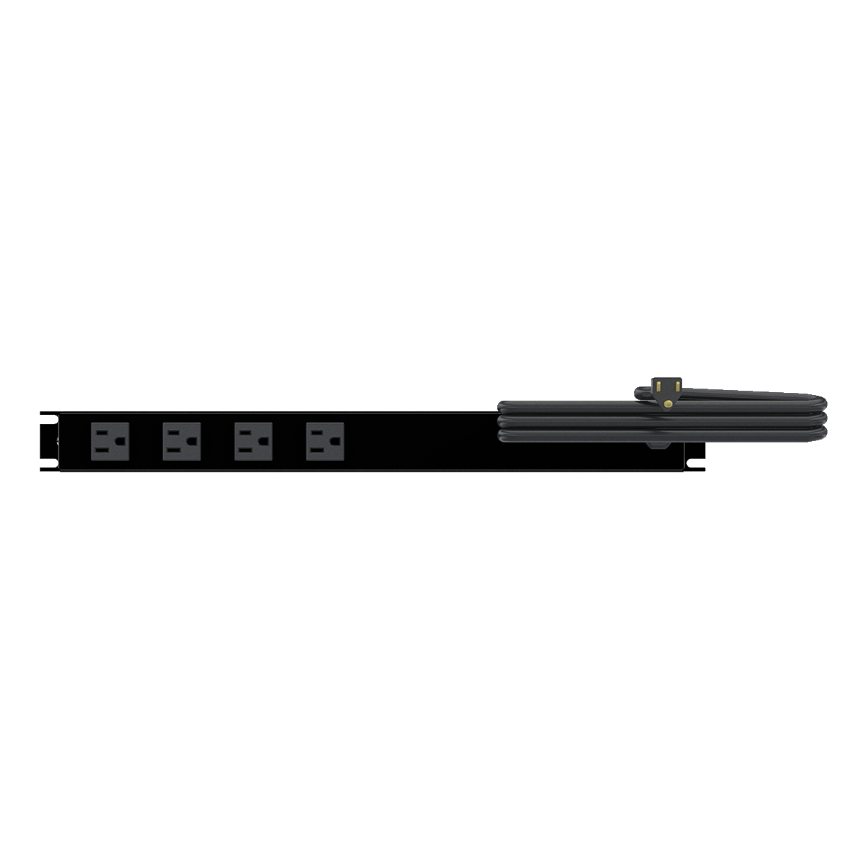 Heavy Duty Rack Mount 19&quot; Power Bar, IEC 6-Outlet, 15 ft. cord, 125VAC, 15A, Black