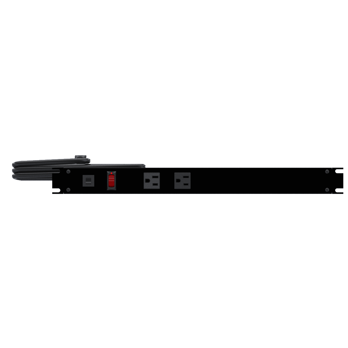 Heavy Duty Rack Mount 19&quot; Power Bar, IEC 6-Outlet, 15 ft. cord, 125VAC, 15A, Black