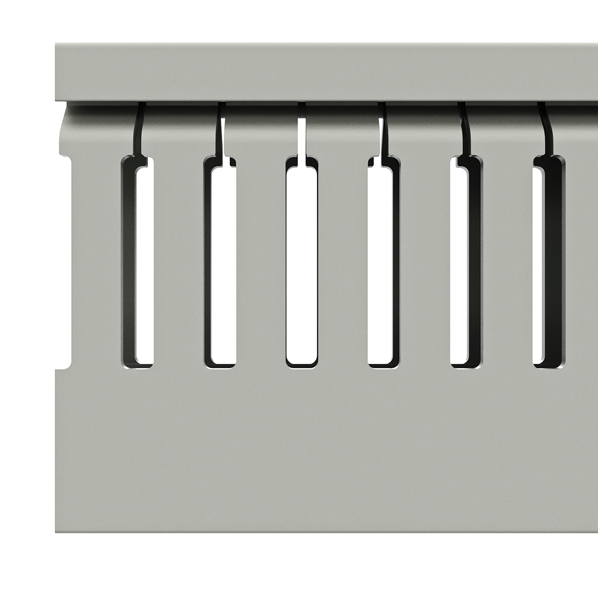 15mm x 60mm Cable Wiring Duct with Narrow Finger spacing and Removable Duct Cover, 2-meter long