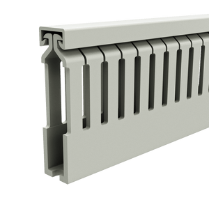 15mm x 60mm Cable Wiring Duct with Narrow Finger spacing and Removable Duct Cover, 2-meter long