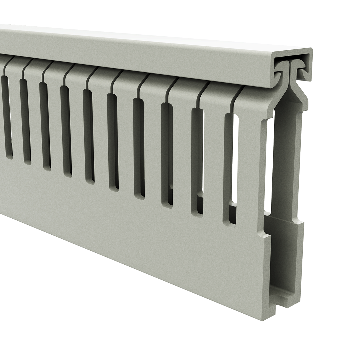 15mm x 60mm Cable Wiring Duct with Narrow Finger spacing and Removable Duct Cover, 2-meter long